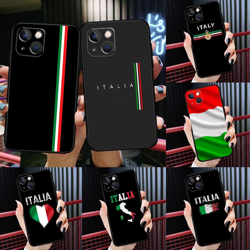Italy Flag Phone Case For iPhone 16 Pro 11 12 13 14 15 Pro Max 12 13 Mini XS X XR 16e Cover Coque