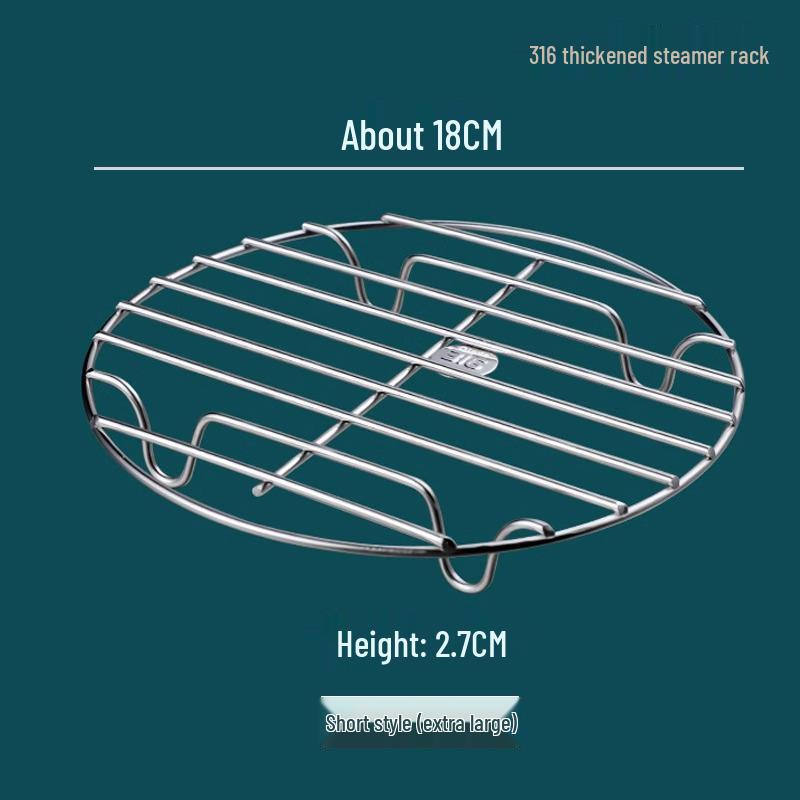 316 Stainless Steel Short-Leg Steaming Rack for Pressure Cookers - Ideal for Rice, Eggs, and Vegetables