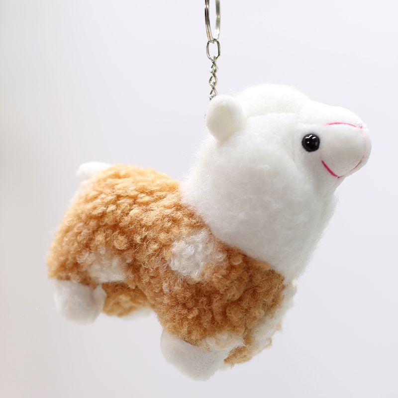 

Cute Cartoon Alpaca Super Cute Schoolbag Small Doll Pendant Keychain Girl Heart Doll Plush Toy Small Gift 14 cm