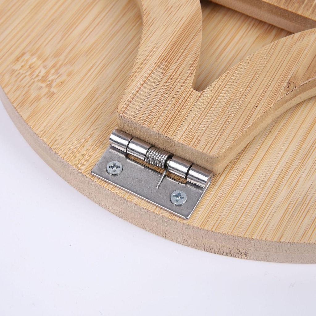 Bamboo Armrest Tray: Portable, Foldable & Round Sofa Table