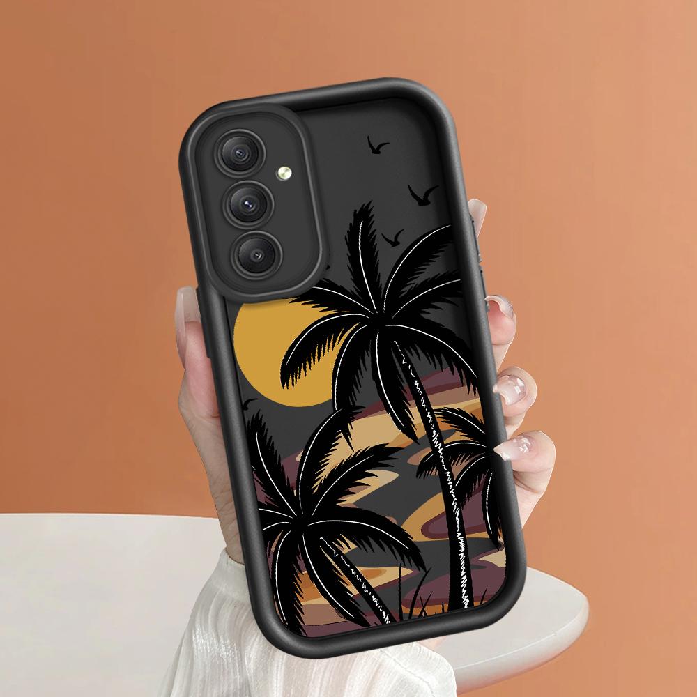 Coque de téléphone en Silicone souple, motif d'impression d'échelle carrée, couverture complète d'appareil photo, Protection antichoc, étui en caoutchouc pour Samsung