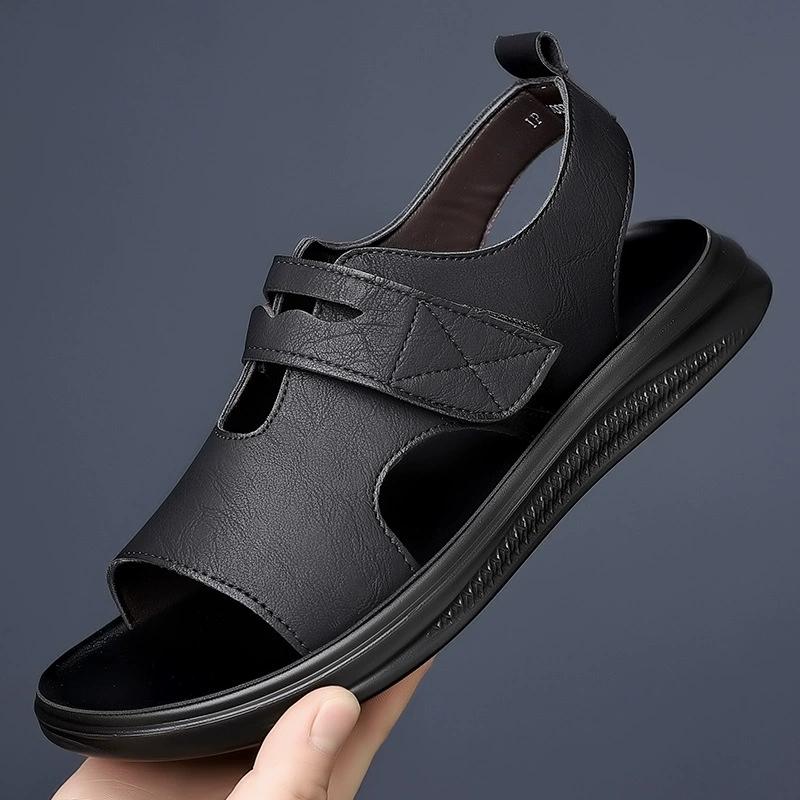 

New Arrival Men s Summer Sandals Open-Toe Male Sandaly Outdoor Non-Slip Beach Shoes Casual Shoes Fashion Slippers Man Half Drag 38 чорний