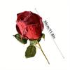 6pcs Dry Burned Roses, Artificial Rose Bouquet,Faux Floral Arrangement for Wedding Party Living Room Vase Table Centerpiece Arrangement Garden Decor