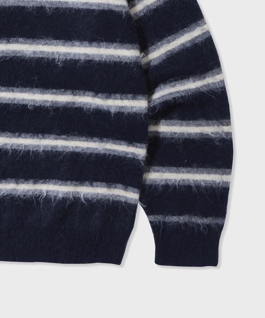 GLW Striped Brushed Knit Navy