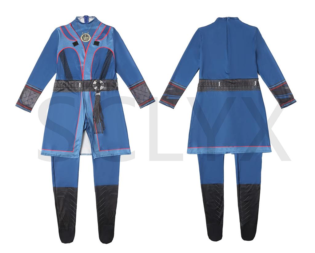 SCLYX Doctor Strange Cosplay Kostüm für Jungen, Cooles Halloween-Kostüm für Veranstaltungen, Partys und Kulturfestivals, #22119 (Höhe 130cm)