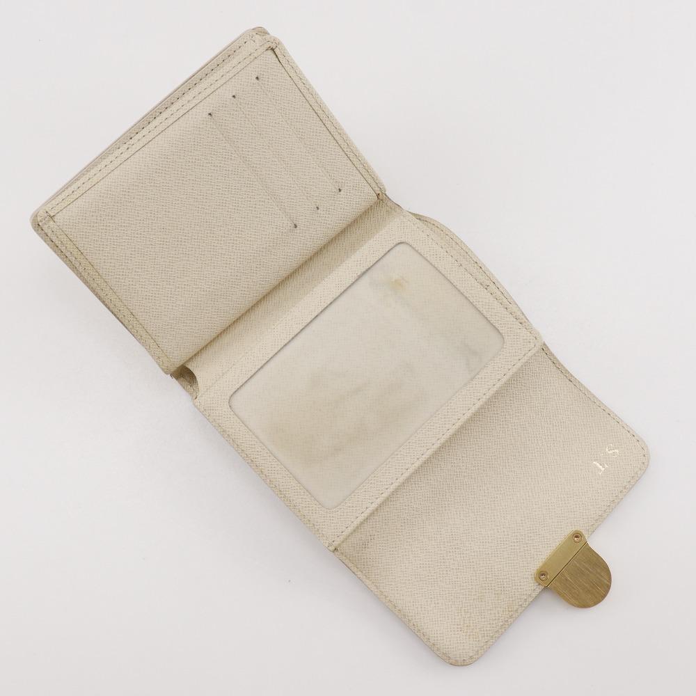 LOUIS VUITTON Portefeiulle Joy Bi-Fold Wallet N60030 Damier Azur Canvas Women Used