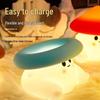 Mushroom Silicone Night Light: Cute Tap-Activated, Timer, USB Charging Bedside Lamp