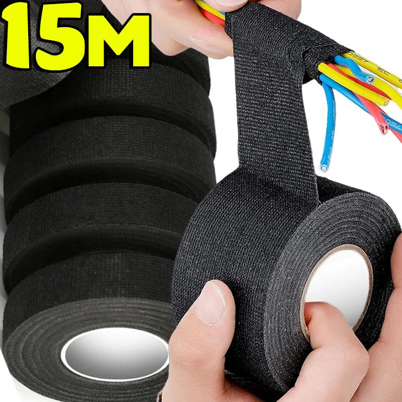 Isolierband Hitzebeständig Kabelbaum Bündel Isolierung Auto Verkabelung Stoffband Wickel Schwarz Wasserdicht Kabel Klebeband