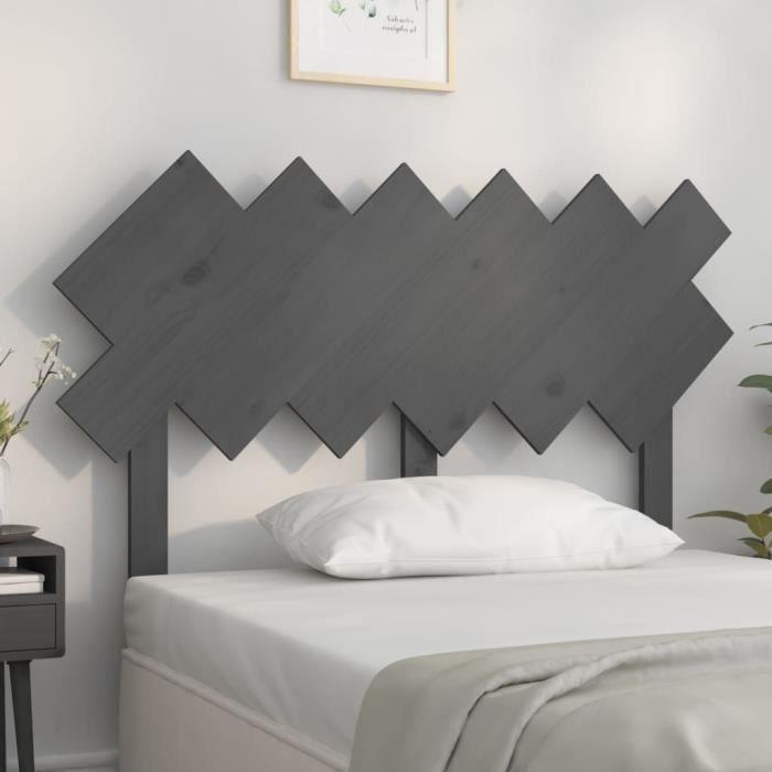 VidaXL Headboard Grey 122.5x3x80.5 Cm Solid Pine Wood 819212