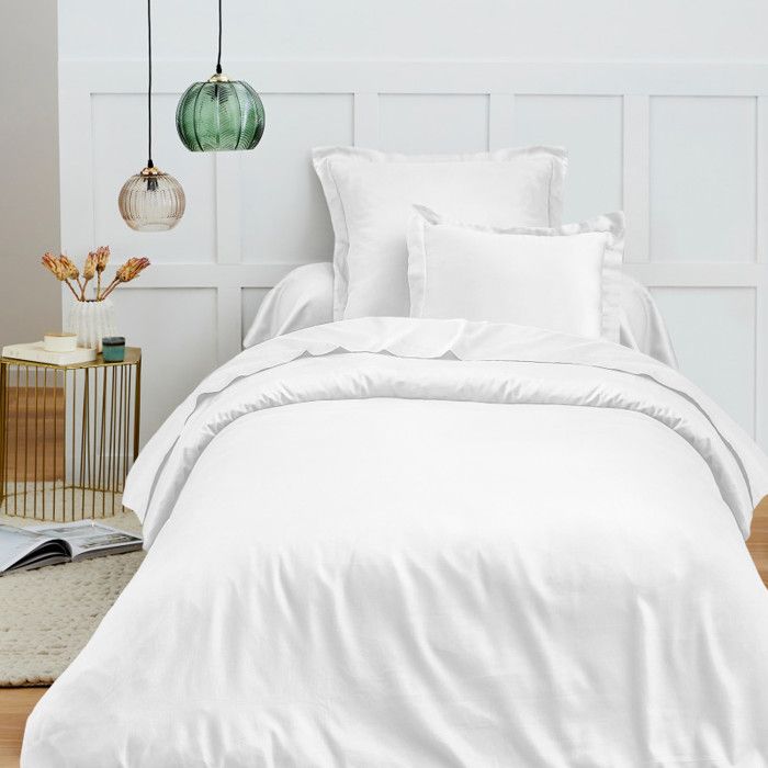 Housse de couette 140 x 200 cm "Prémium" pour lit 1 place - Prémium Neige