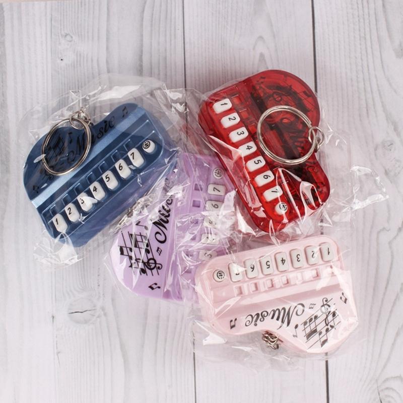 Mini Electronic Keyboard Keychain Pendant Music Toy for Travel and  Gift