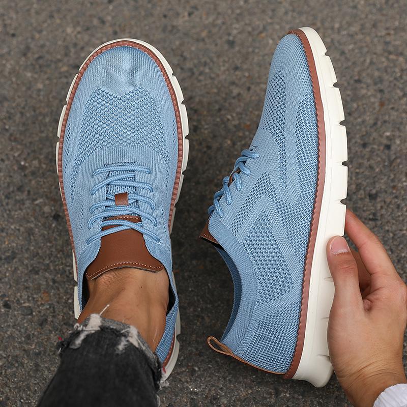 Pánské ležérní sportovní boty Pletená síťovina Prodyšné Trendy vzhled Ploché boty Venkovní Univerzální Street ležérní Protiskluzové boty