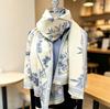 Autumn and winter new versatile jacquard scarf women's high-end fashion air-conditioned room shawl with thickened warm scarf