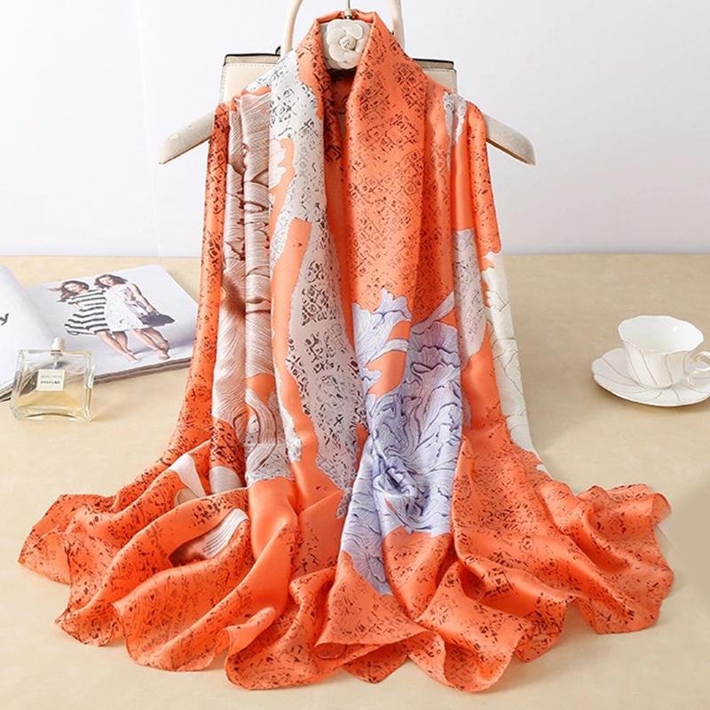 180*90cm muffler new Luxury Brand Scarf Women Shawls Wraps Spring Hijab Bufanda Foulard Female Bandana Beach Stoles Silk