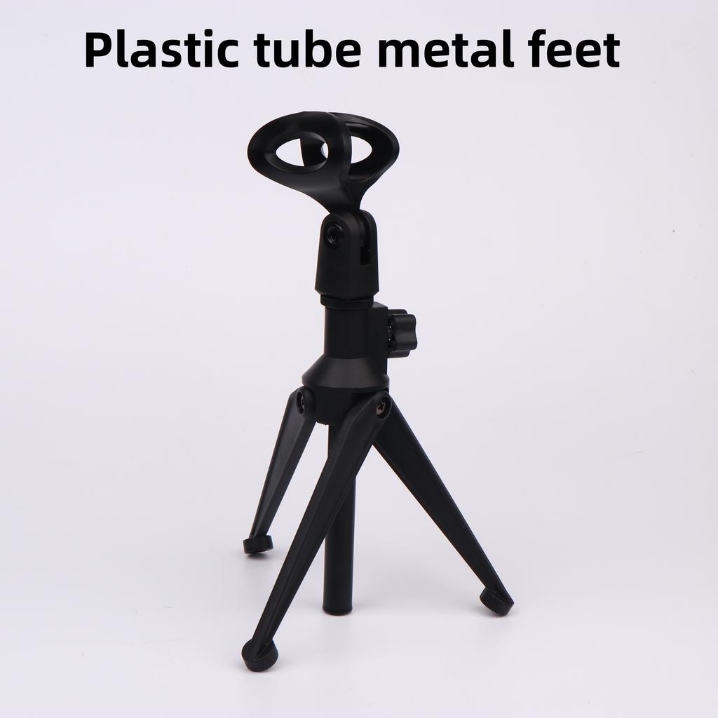 1 Pcs Mini Portable Table Stand Universal Microphone Stand Desktop Tripod Adjustable Mic Clip Holder Lightweight Bracket