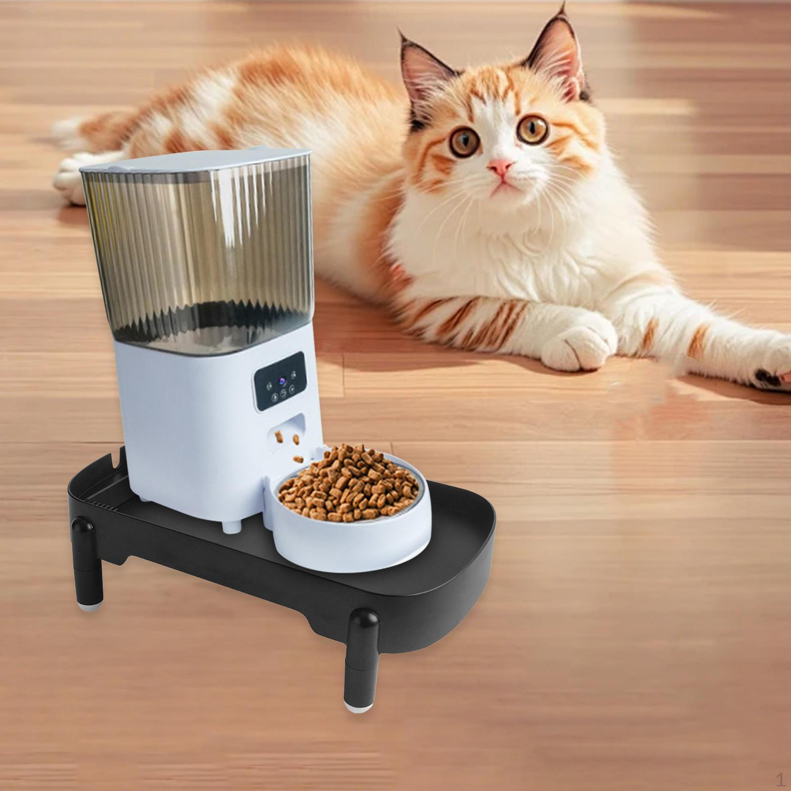 

Регулируемая подставка для кормушки для кошек и собак с приподнятой конструкцией чёрный