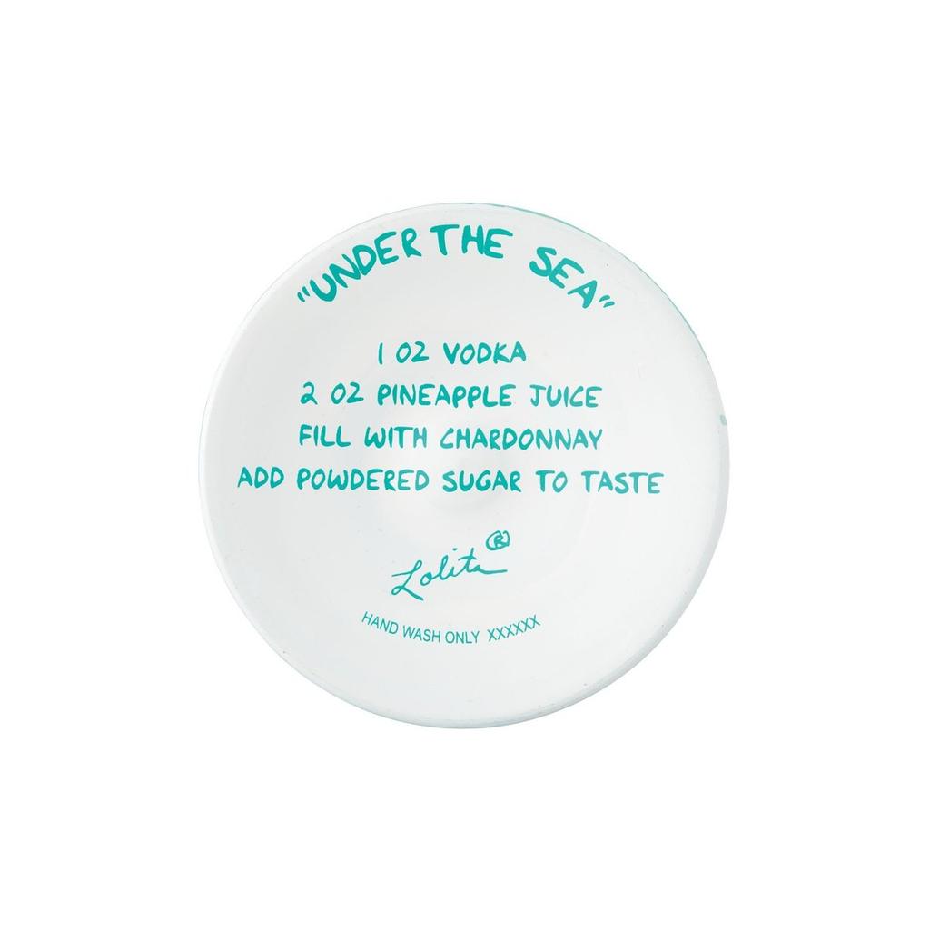 Enesco Lolita Under the Sea Wine Glass, Hand-Painted Glassware 15oz