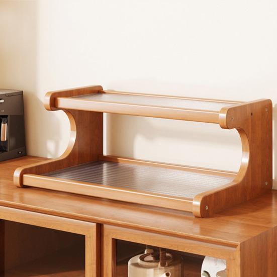 Storage Rack Cup Display Holder Strong Load-bearing Transparent Design Multi-layer Storage Shelf Desktop Organizer