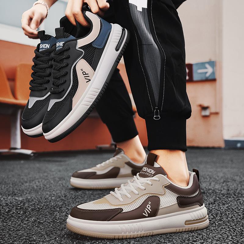Shoes new summer thin mesh breathable dad shoes thick sole lightweight sports and leisure board shoes