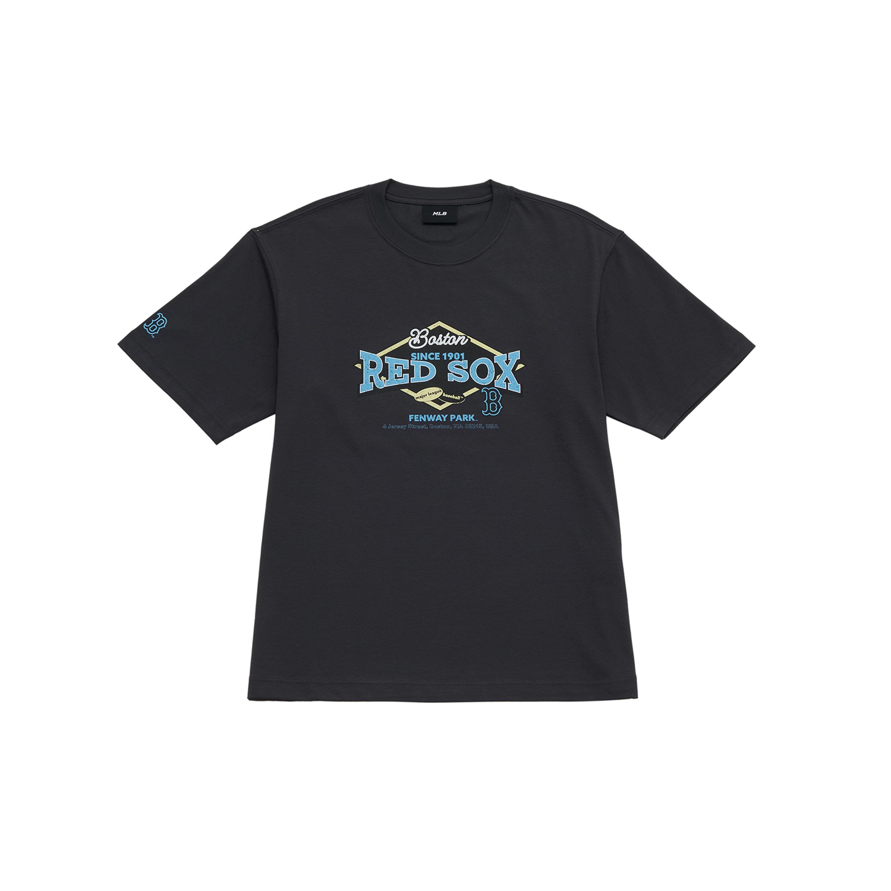 MLB College Style Series T Shirts Unisex Charcoal Gray Crew Neck 3ATSV1763-43CGD L