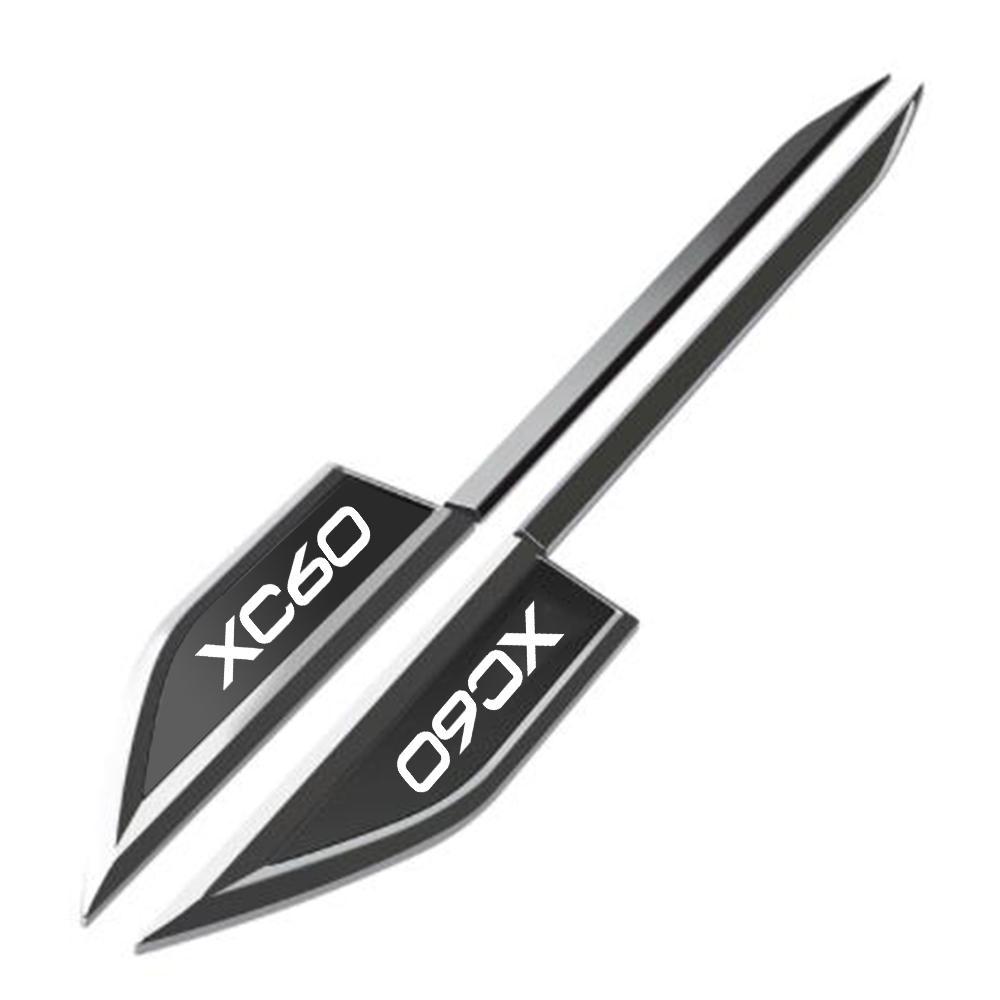 3D Metal Epoxy Car Side Body Fender Knife Badge Stickers  Emblem Badge Decals for Volvo S60 S90 XC60 XC90