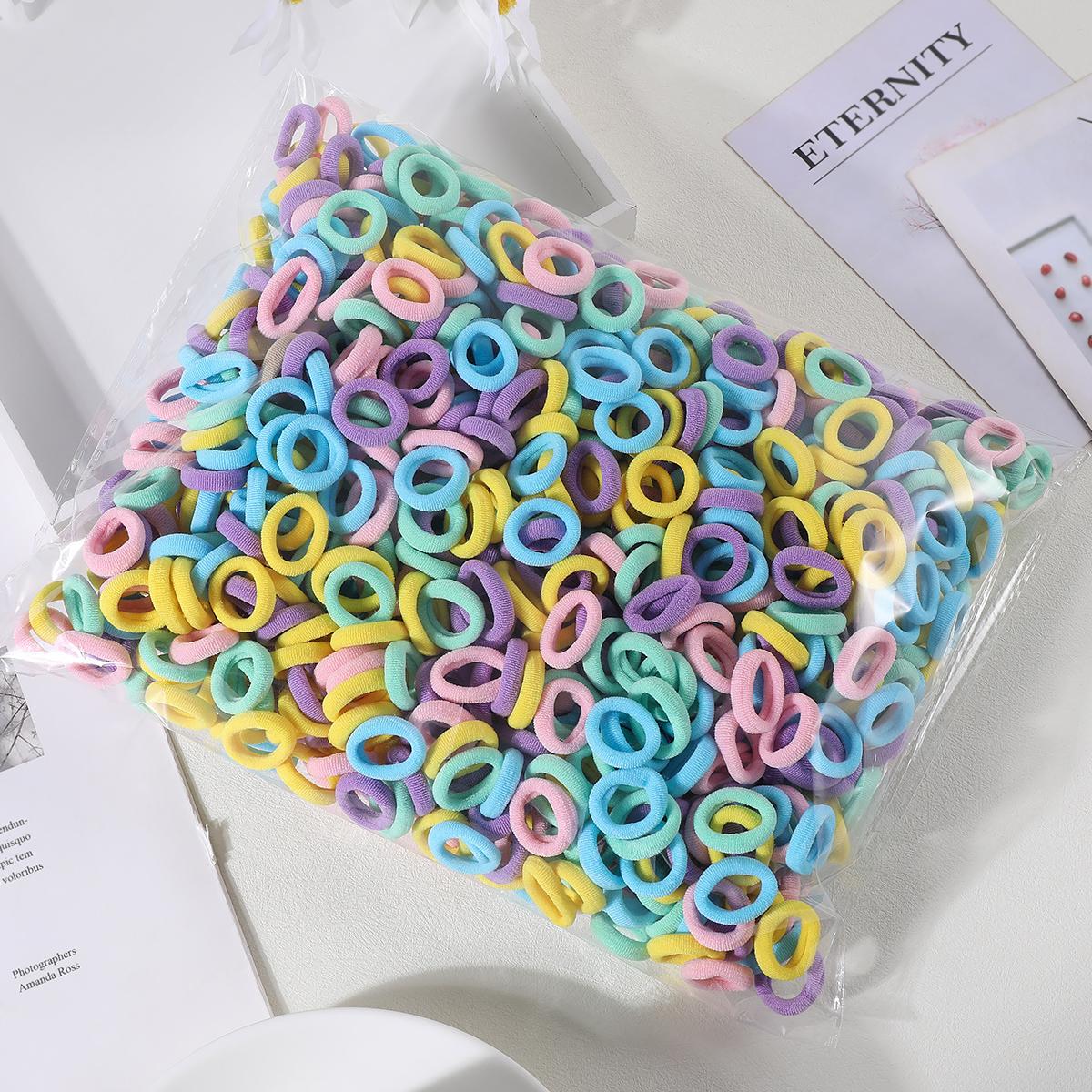

200 шт. Жіночі Дівчачі Кольорові Нейлонові Еластичні Гумки для Волосся Хвіст Маленькі Гумки Гумки Скранчі Аксесуари для Волосся
