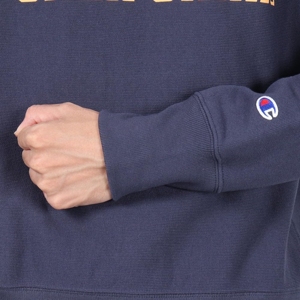 Champion Langarm Rundhals Grafik REVERSE Dunkles Herren-Sweatshirt, 11,5 oz, Fleece-gefüttert, Print, WEAVE®, Marineblau, C3-A022