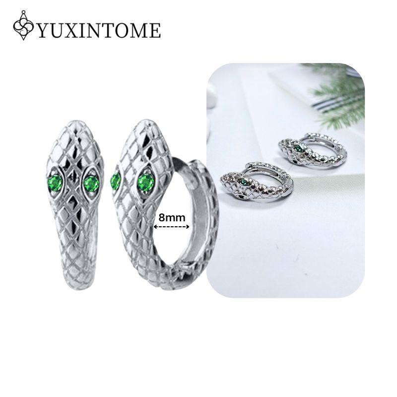 Turquoise 925 Silver Ear Needle Green Zircon vintage emerald Heart/Flower Pendant Hoop Earrings Fashion party Jewelry