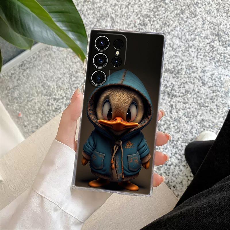 S25FE Case For Samsung Galaxy S26 S25 S24 S23 Ultra S20 S21 FE S22 Plus S26 Ultra Phone Cover Duck Dog Frog Tiger Monkey Cartoon Galaxy S20