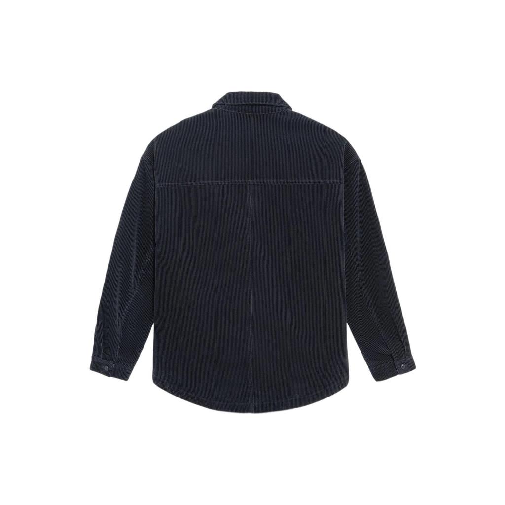 Li-Ning Badfive Sports Basketball Series Corduroy Loose Casual Turn-Down Collar Jacket Men Jackets Black AFDS069-2