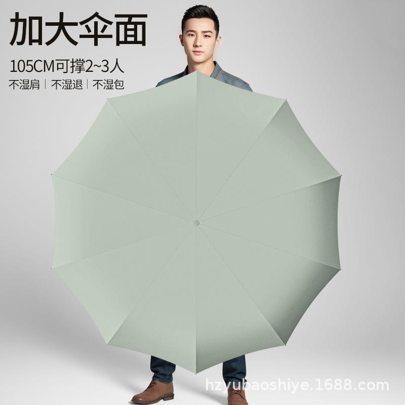 Large ring buckle umbrella, fully automatic portable, enlarged and thickened reinforcement, men's folding umbrella, advanced sense, weather