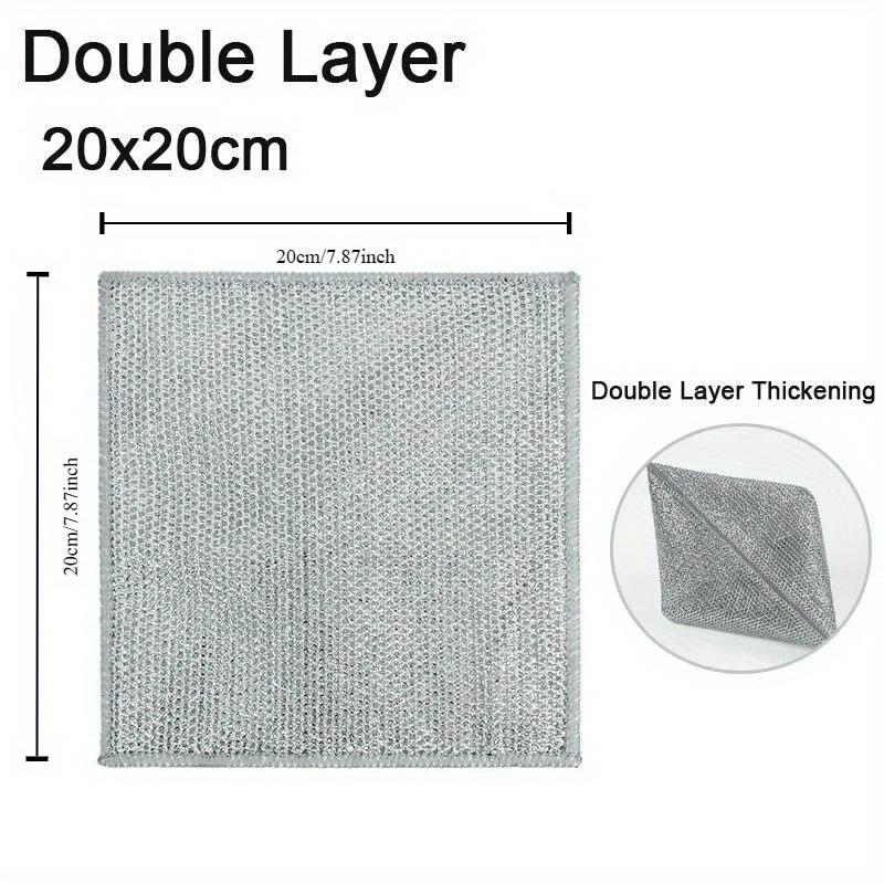 Kitchen Cleaning Cloth Tools Dish Cloths Rust Removal Magic Cleaning Cloth Metal Steel Wire Cleaning Rag Multipurpose Dish Wash Cleaning Supplies