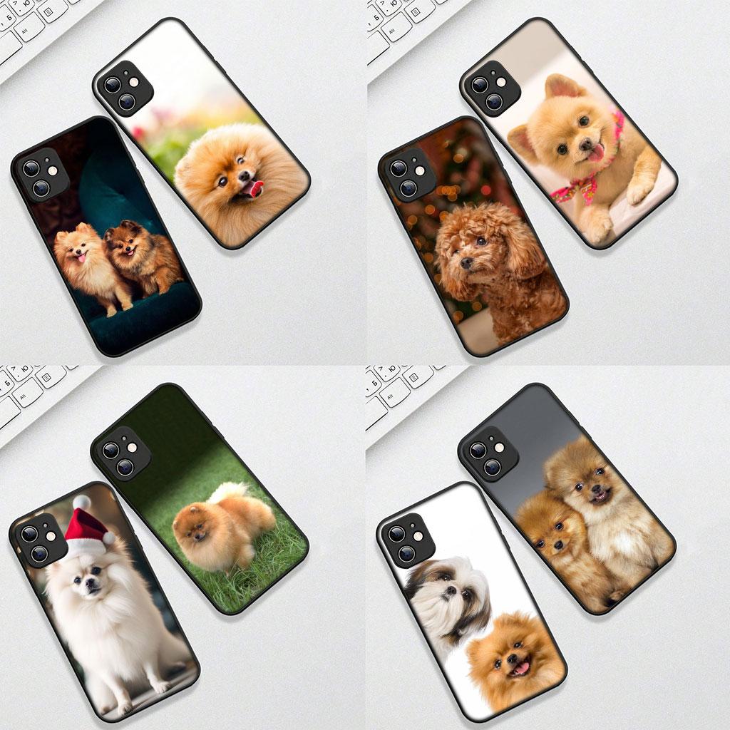 Soft Cover for Apple iPhone 13 12 Mini XS 11 Pro Max 7 8 Plus + XR SE 2022 2020 SE3 Coque Phone Case Pomeranian Poodle Dog