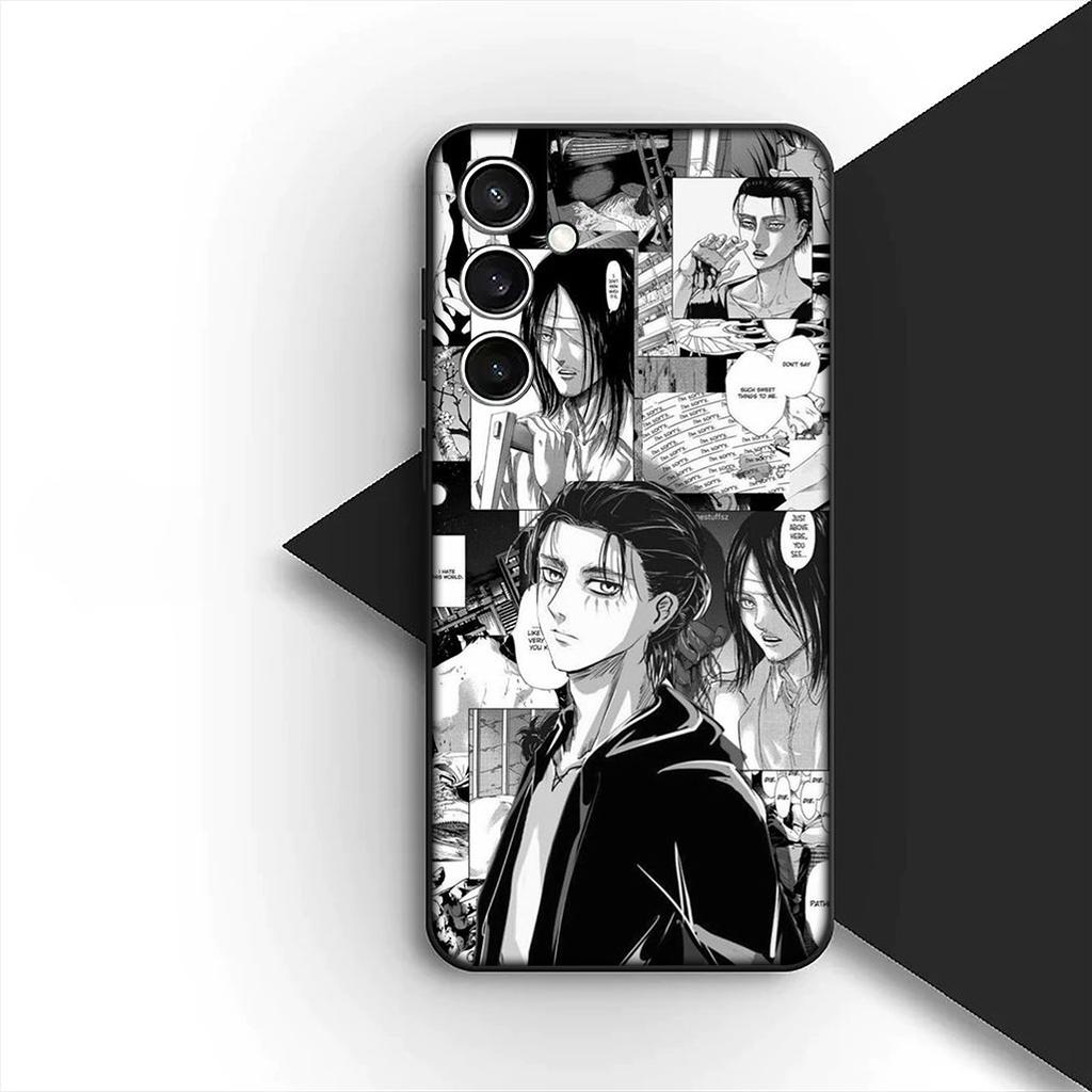 Casing for Samsung Galaxy S20 S22 S21 FE Ultra Plus A07 A17 A15 A16 A25 A57 A37 Phone Cover Soft Case Attack On Titan Anime Levi