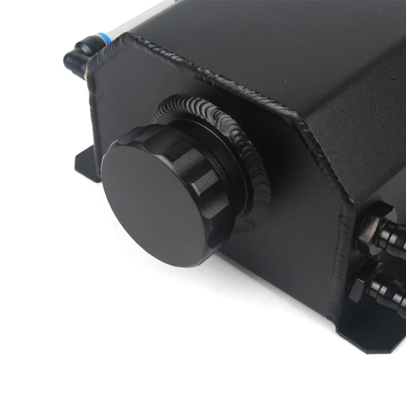 Universal 1L/2L Aluminum Oil Catch Can Reservoir Tank Engine Coolant Radiator Overflow Oil Fuel Tank With Drain Plug Breather