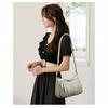 Retro Soft Leather Shoulder Bag Multi Pocket Solid Color Crossbody Bag Perfect for Business Trips Grocery Shopping