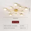 LED Chandelier with Built-in Light Source, Gold Black Modern Ceiling Lamp, 6/8/10 Heads Spider Pendant Lighting Fixture for Home Living Room