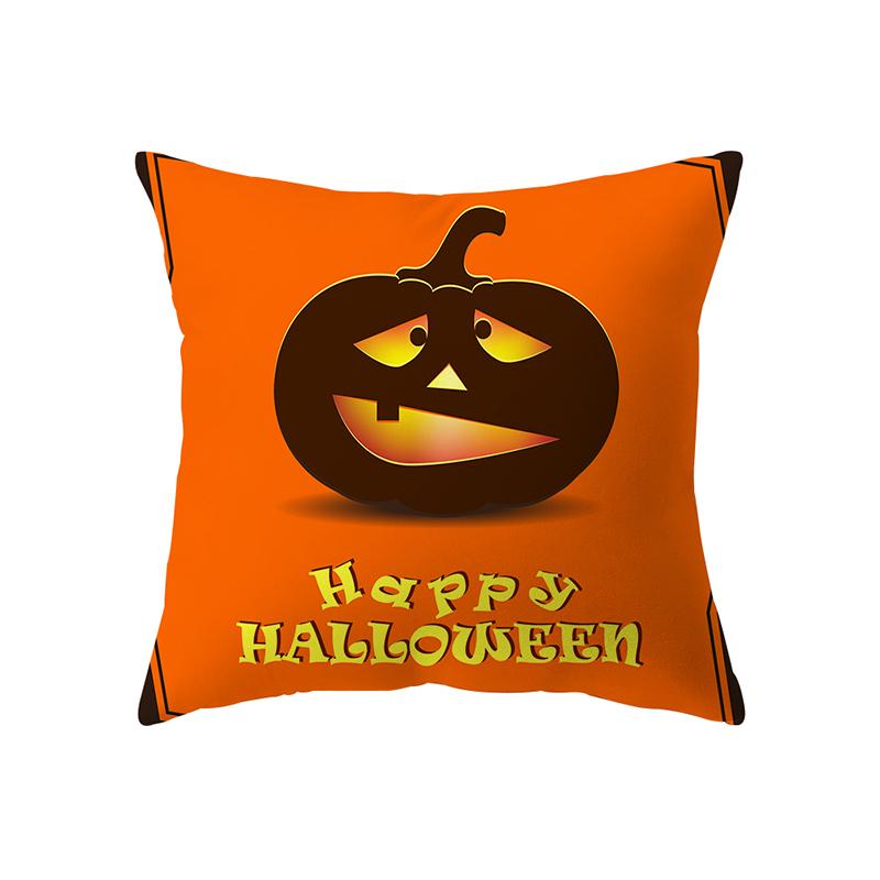 Devil Pumpkin Throw Pillow Cover Halloween Theme Throw Pillow Cover Sofa Chair Bed Cushion Cover Home Decor