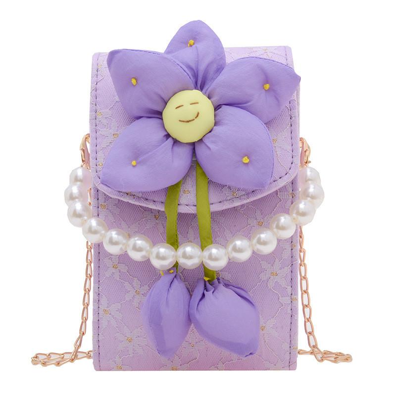Small Bag Flower Autumn And Winter Small Fresh Crossbody Bag Lace Shoulder Bow