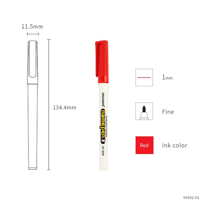 MonaMe Waterproof Oil-Based Marker Set – Black, Red, Blue – 1.0mm Fine Liner, No Smudging