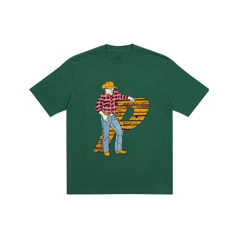 Palace Saddle Up T-Shirt Green Men Tops P23TS050