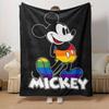 1pc, Rainbow Mickey Mouse Home Decor Blanket, Flannel Throw, Living Room, Bedroom, or Outdoor