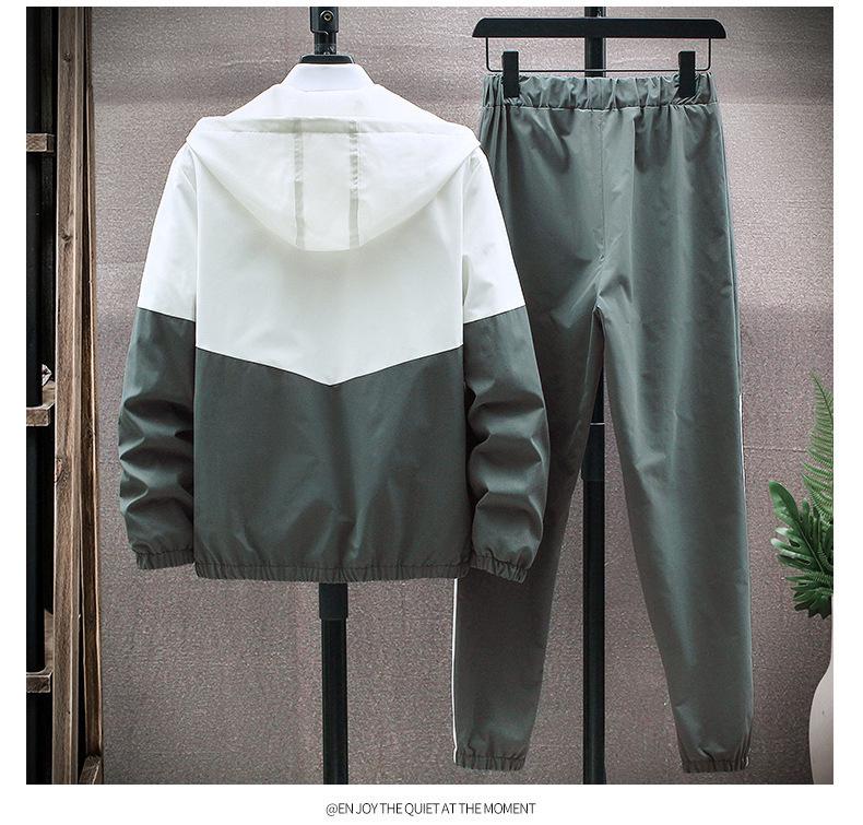 Japanese & Korean Men's Sportswear Set: Autumn Casual Hoodie & Leggings