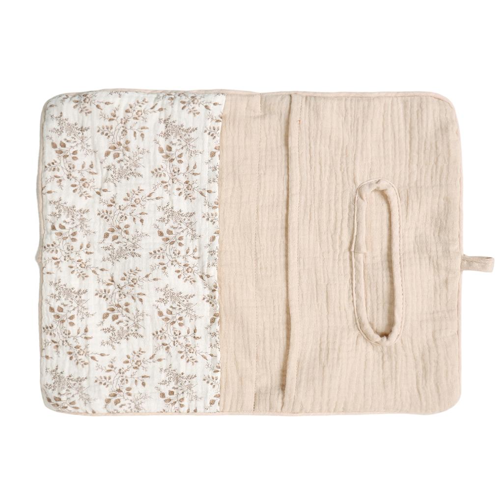 Storage Bag Soft Cotton Infant Bed Rail Storage Organizer Bag Providing Quick Access to Essentials During Nighttime Care