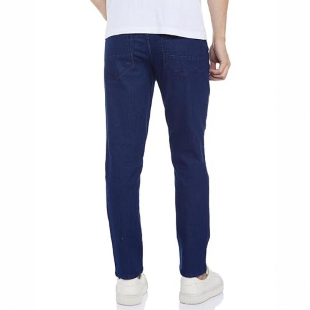 INKD Men's Mid Rise Relaxed Jeans (INKAW24MJN-501_Yale Blue_32)