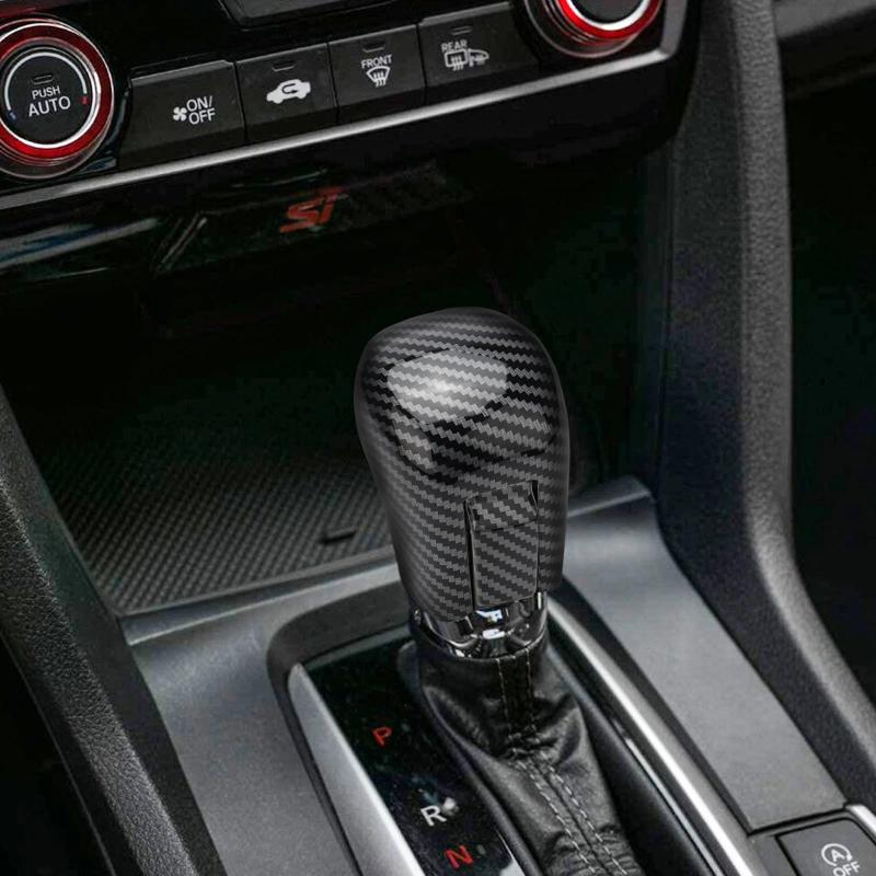 Durable Carbon Fiber Gear Shift Knob Cover Fits Accord 2018-2023 Enhance Interior Aesthetics
