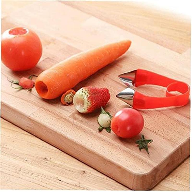 Fruit Corer Core Remover Strawberry Huller Stem Eyes Stalk Leaves Vegetable Tool For Kitchen Durable Easy Install