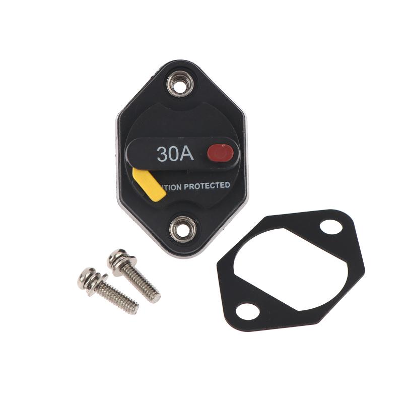 20A 30A 40A 50A 60A Caravan Manual Reset Waterpoof Car/Boat Current Overload Protector Bimetal Automobile Circuit Breakers