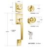 1 Set Zinc Alloy Door Locks European Style American Outdoor Door Lock Villa Entrance Door Large Handle Anti-theft Lock with Key