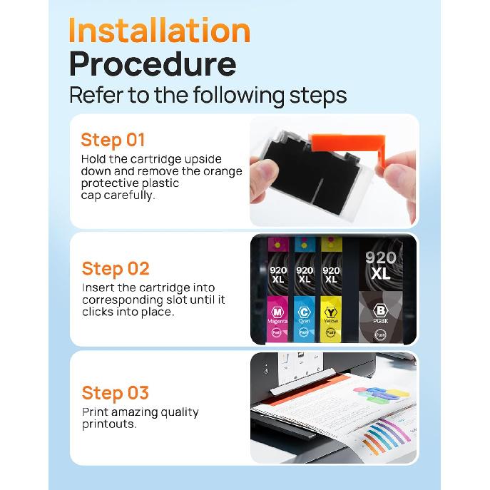 E-Z Ink Kompatible 920xl Blekkpatroner Kombipakke Erstatning for HP 920XL 920 for bruk med Officejet 6500 6500A 6000 7000 7500 7500A E709 Skriver
